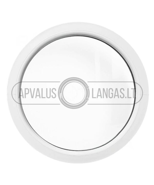 apvalus langas nevarstomas baltas