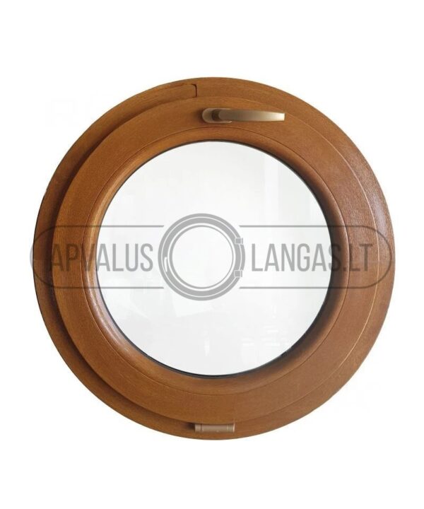 apvalus langas dekoruotas atverčiamas