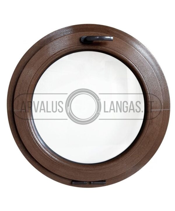 apvalus langas dekoruotas atverčiamas