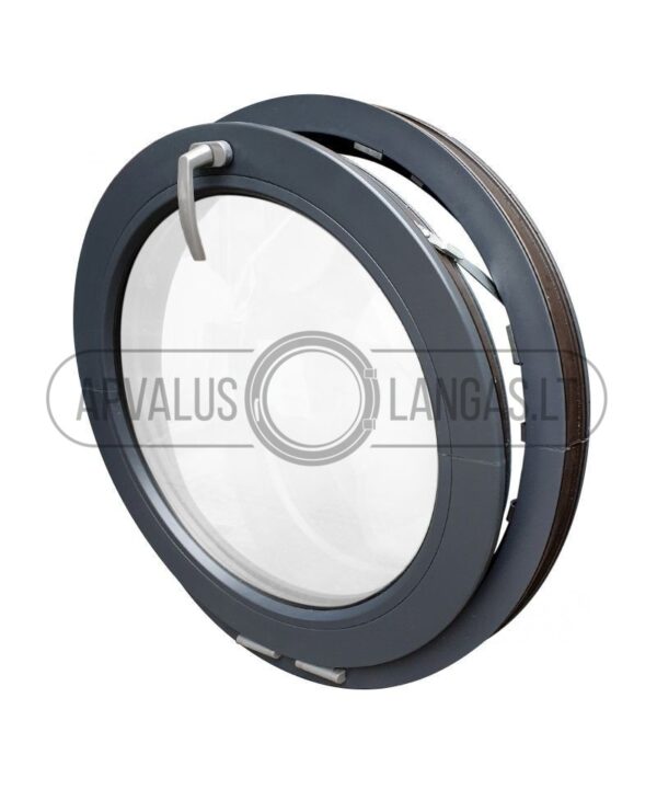 apvalus langas dekoruotas atverčiamas