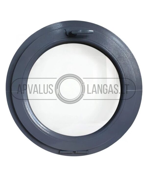 apvalus langas dekoruotas atverčiamas