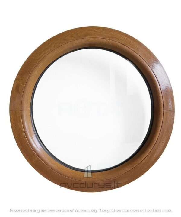 Apvalus langas dekoruotas fiksuotas