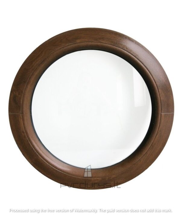 Apvalus langas dekoruotas fiksuotas